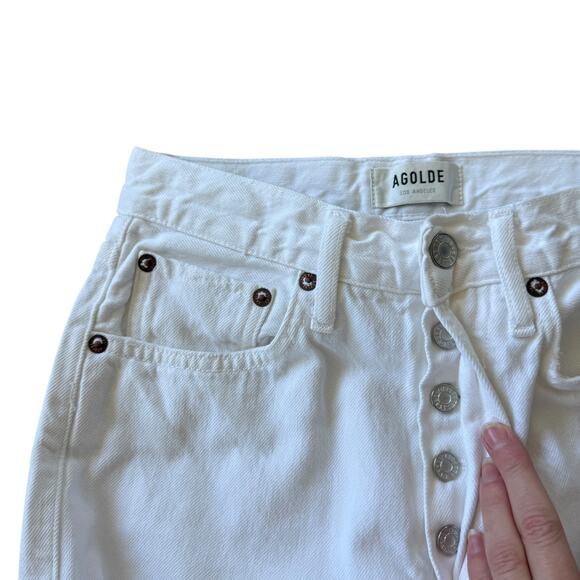 AGOLDE 90s Crop Jean Element Wash Raw Hem - Picture 5 of 10